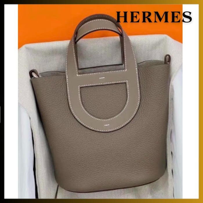 【Etoupe × シルバー金具】HERMES インザループ 18 PM