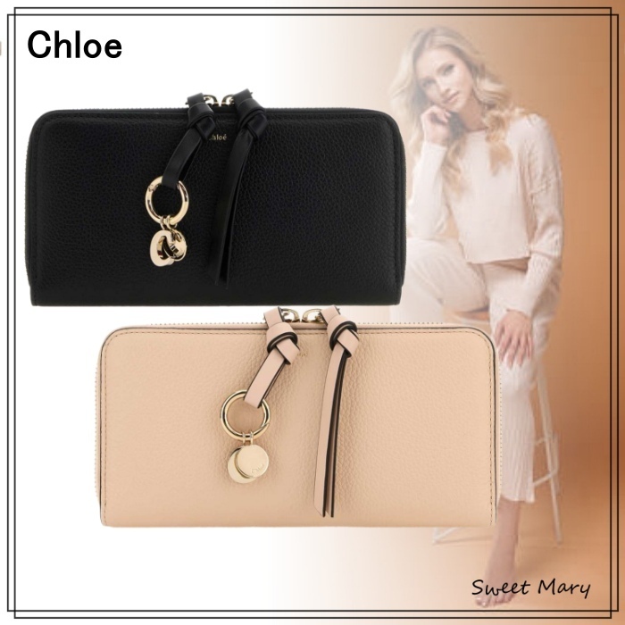 Chloe☆アルファベット ロゴ ラウンドジップ 長財布♪【送料込】