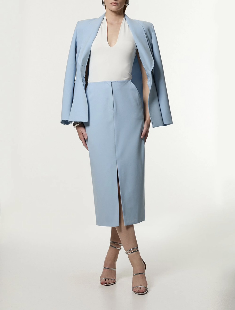 KAREN MILLEN* ストレッチ ポケット ミディペンシルスカート KAREN MILLEN* ストレッチ ステッチ ペンシルミディスカート