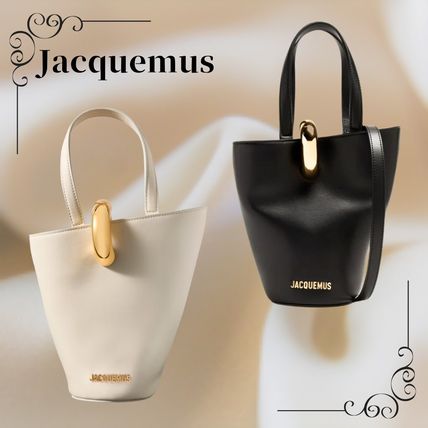 【関税込/国内発】JACQUEMUS ロゴハンドバッグ ギフト包装可 ロゴ ホワイト（白）系 JACQUEMUS(ジャックムス) ハンドバッグ