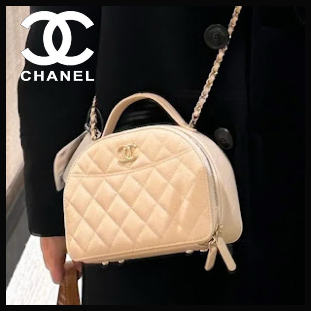 【大人上品♡】CHANEL ハンドル付きヴァニティバッグ
