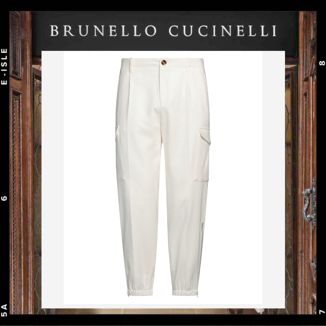 希少【BRUNELLO CUCINELLI】ハイウェスト カーゴパンツ