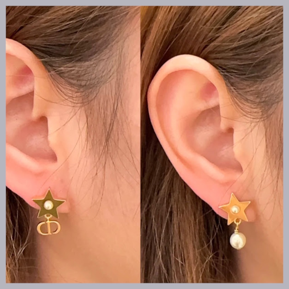 【星のモチーフが可愛い♪】Dior Lucky Dior ピアス