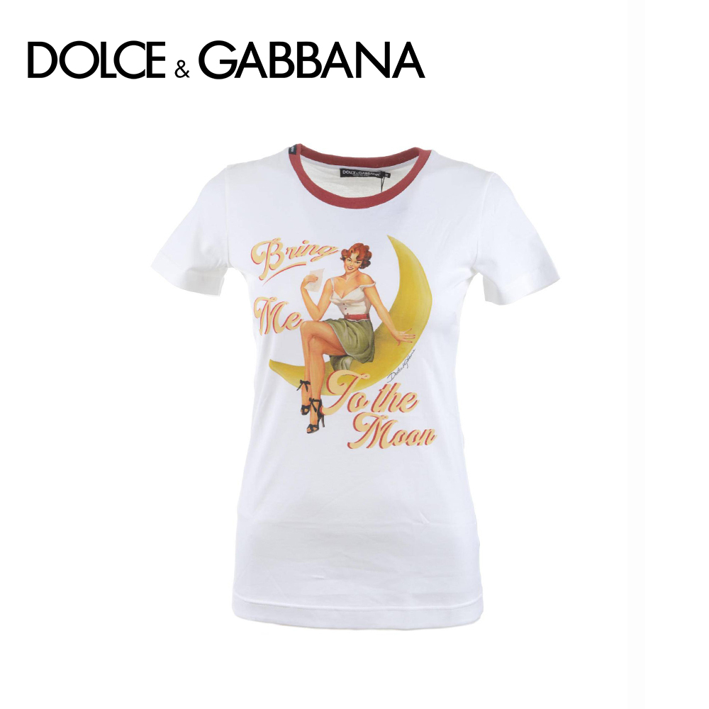 D&G Tシャツ 半袖 ピンナッププリント WHITE【国内発送】
