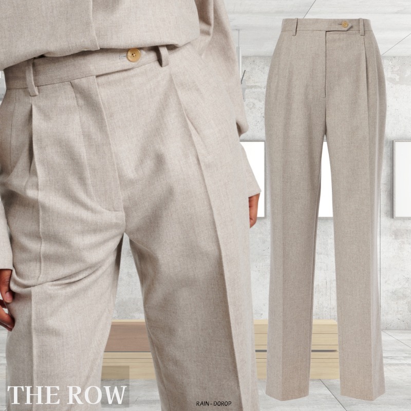【THE ROW】ノルベルト ウール＆カシミア ストレートパンツ