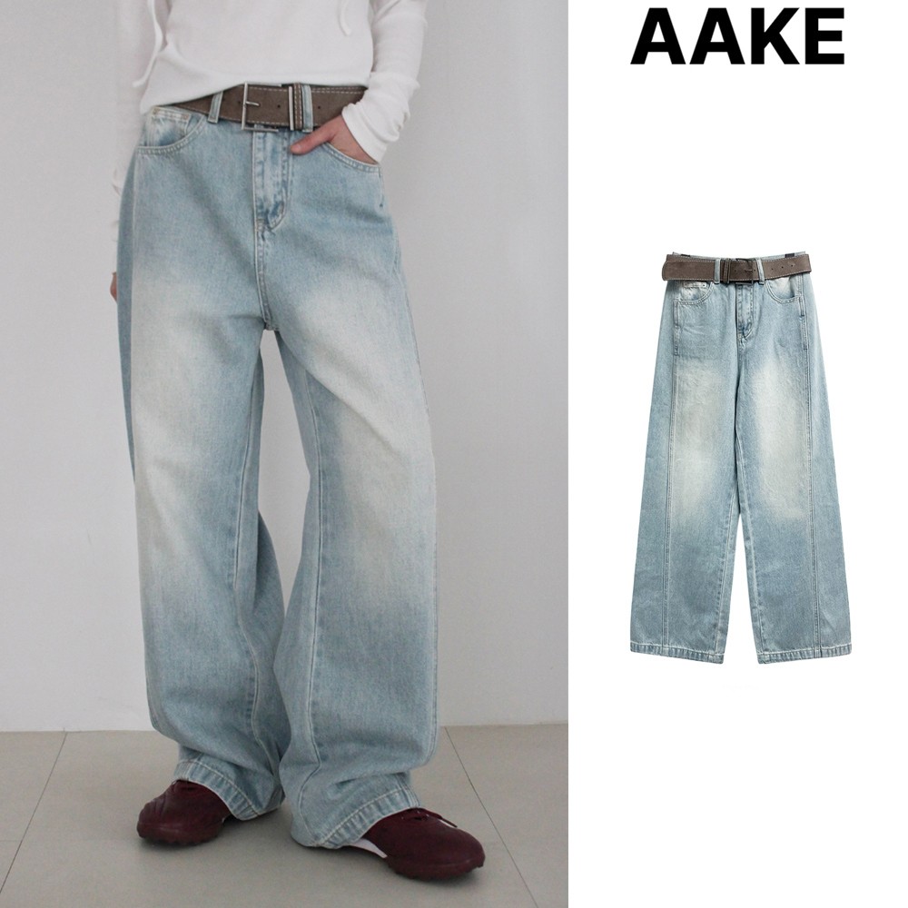 【AAKE】[BELT SET] INCISION LINE DENIM