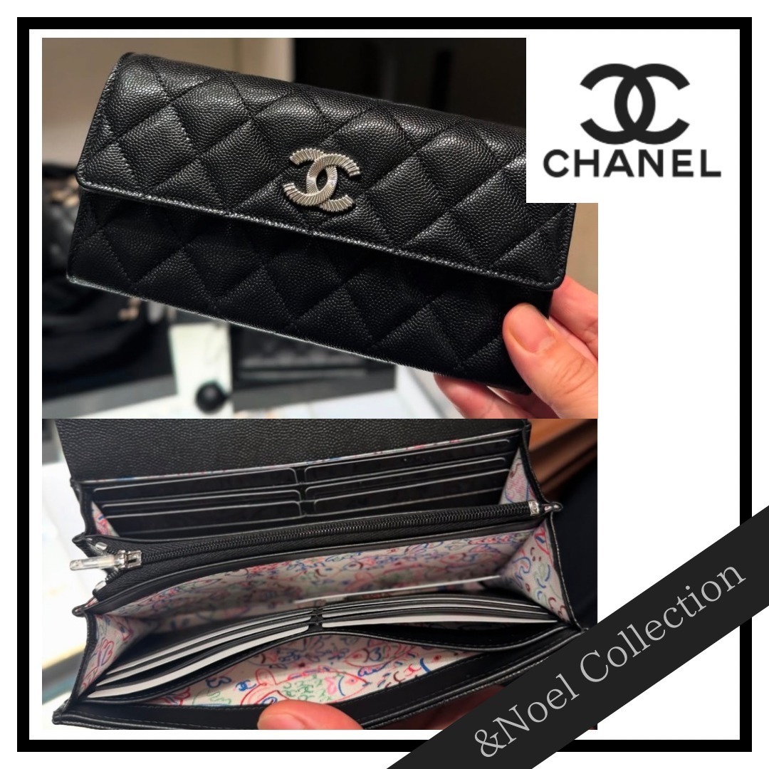 【25C♢限定ロゴ】CHANEL ロングフラップウォレット長財布