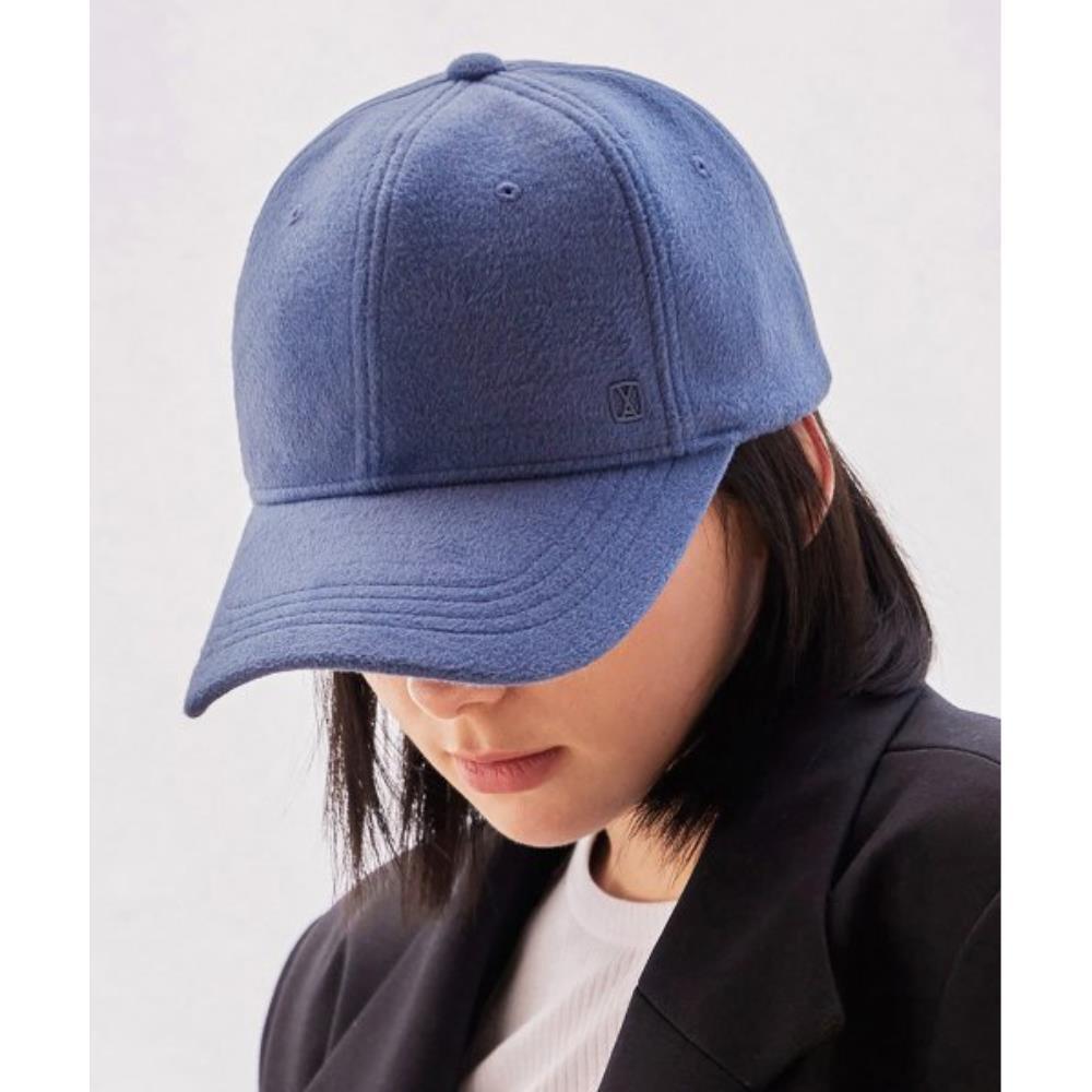 ★VARZAR★ VA Square Wool Ball Cap Navy