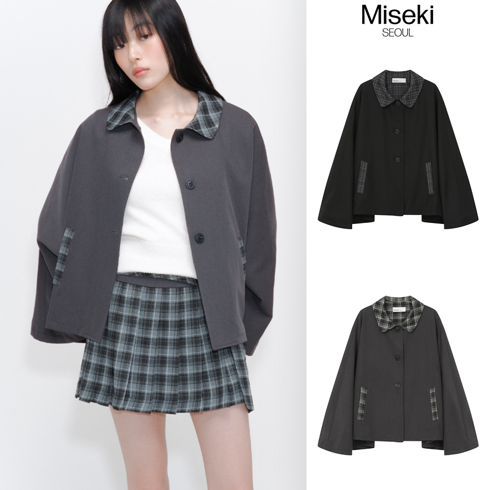 【Miseki SEOUL】25SS★ Check cape jacket