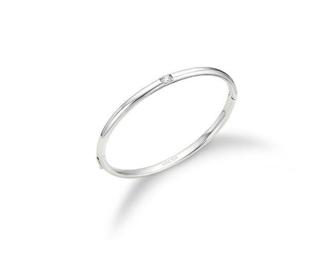 【HYERES LOR】25SS★ Essence Silver Diamond Bangle 0.3CT