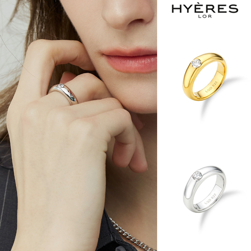 【HYERES LOR】25SS★ Essence Silv Diamond Single Ring 0.3CT