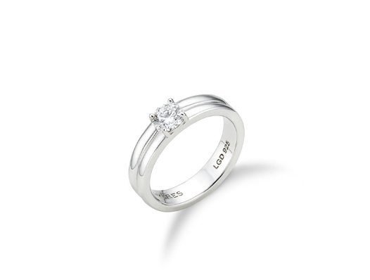 【HYERES LOR】25SS★ Essence Silv Diamond Double Ring 0.5CT