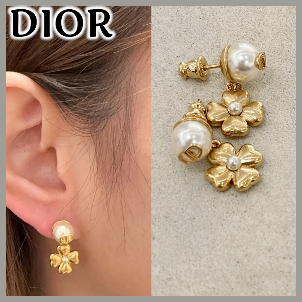【クローバーモチーフが可愛い♪】Dior Tribales ピアス