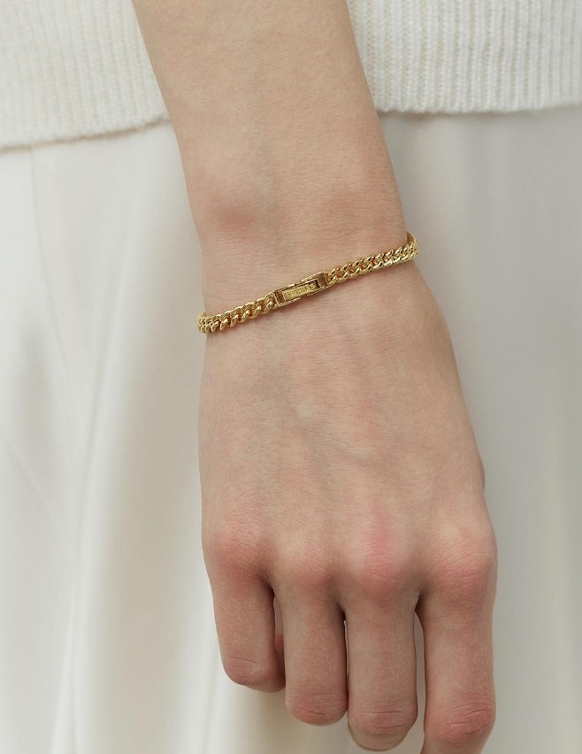 【HYERES LOR】25SS★ Essence Silv Dia Chain Bracelet 0.3CT