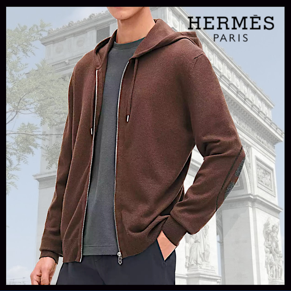 【HERMES 】エルメス「シェーヌダンクル」フード付きジャケット