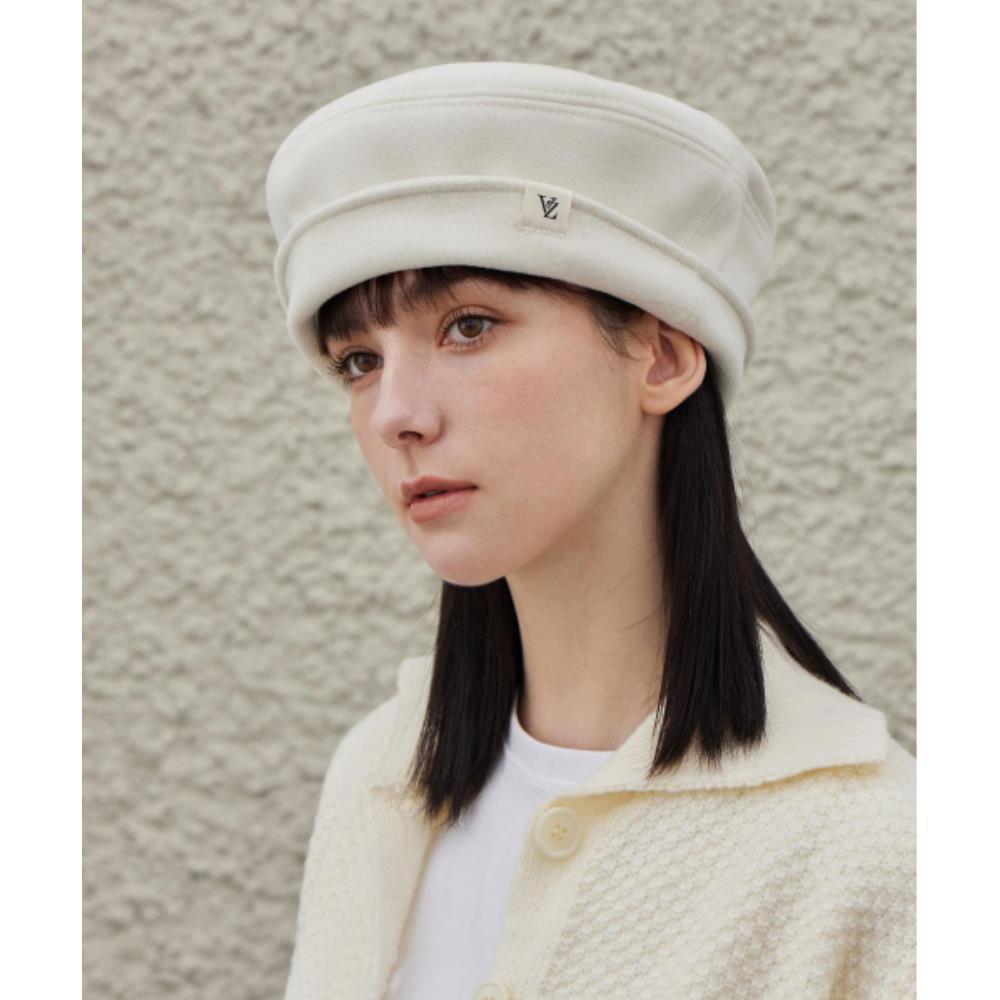 ★VARZAR★ VZ Label Wool Balloon Bucket Hat Ivory