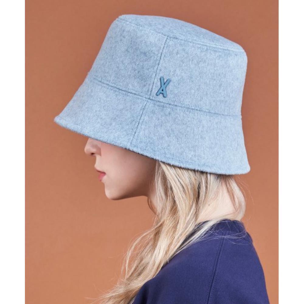 ★VARZAR★ Stud Drop Overfit Wool Bucket Hat Sky