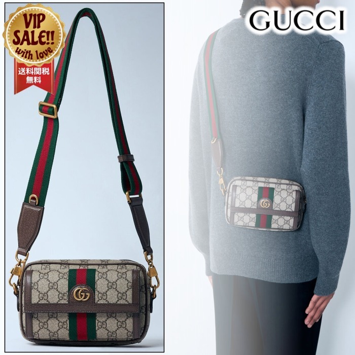 【GUCCI】 オフィディア ミニクロスボディバッグ ベージュ