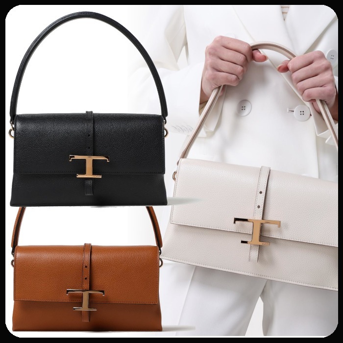 関送込 TOD'S T タイムレス レザー フラップ バッグ ミニ