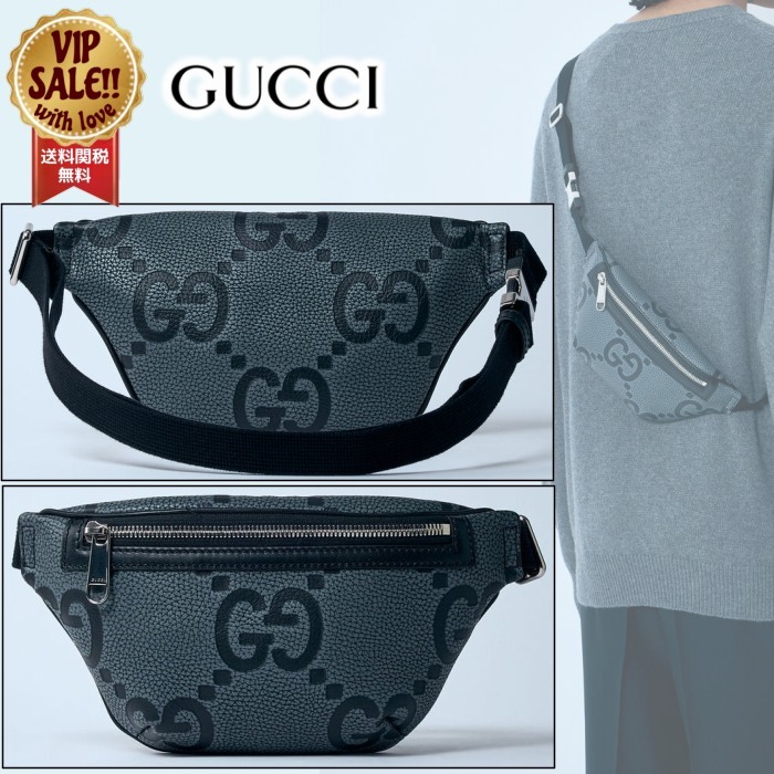 【GUCCI】 ジャンボ スモール GGベルトバッグ ブラック グッチ