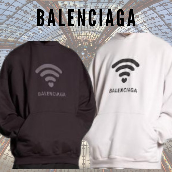 新品★BALENCIAGA■ハートロゴフーディー オーバーサイズ Lo_ve