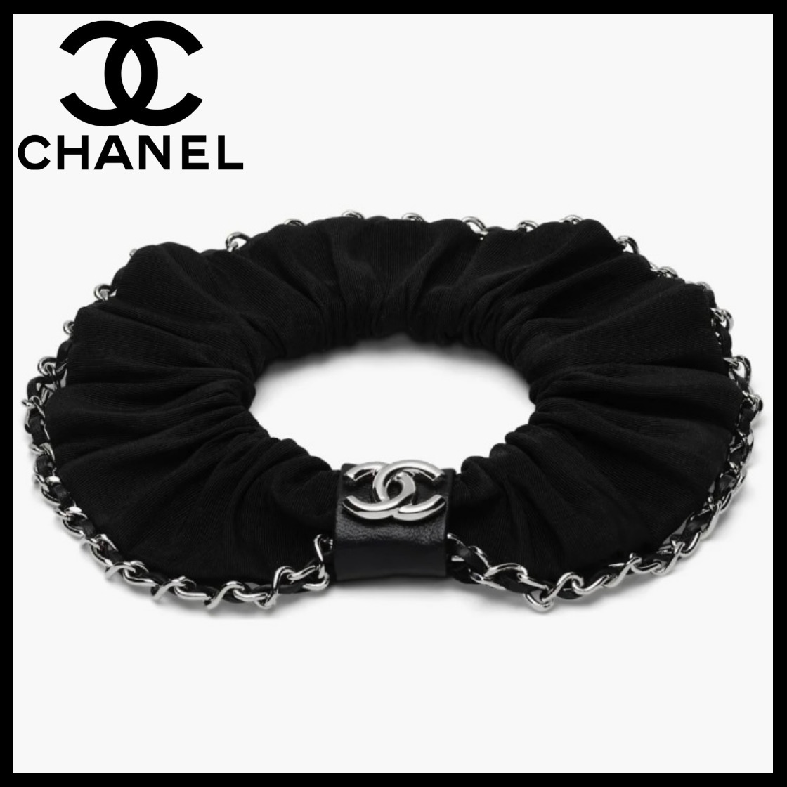 チェーンmixでクールなアイテム♪【CHANEL】25P CCロゴ シュシュ