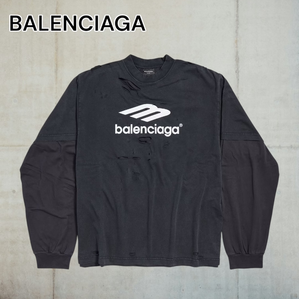 【BALENCIAGA】Sport Icon Layered Tシャツ ミディアムフィット