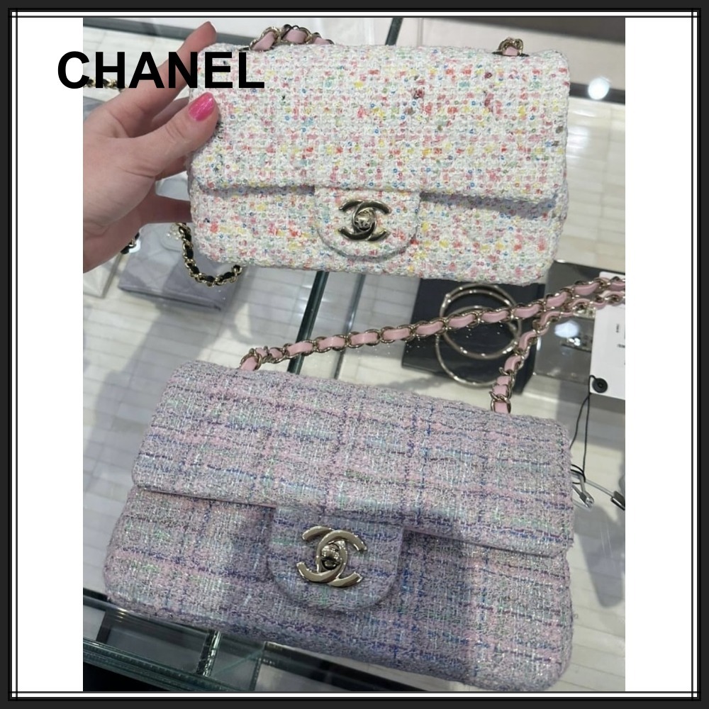 ツイード【CHANEL】 ミニマトラッセ ミニフラップバッグ