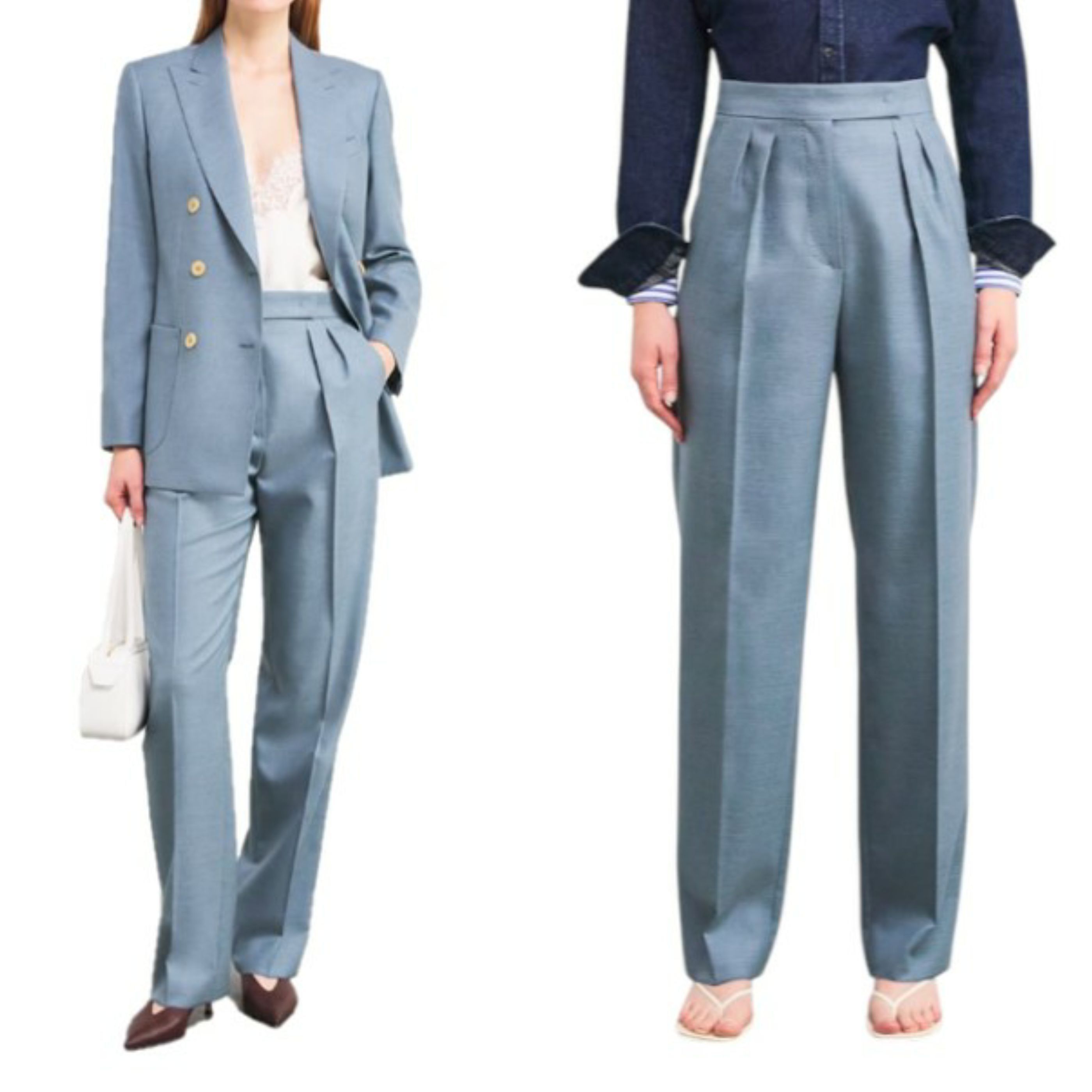 ☆MaxMara☆直営店買付☆お洒落Wool&Mohair&Silk Pants/GIUSTO