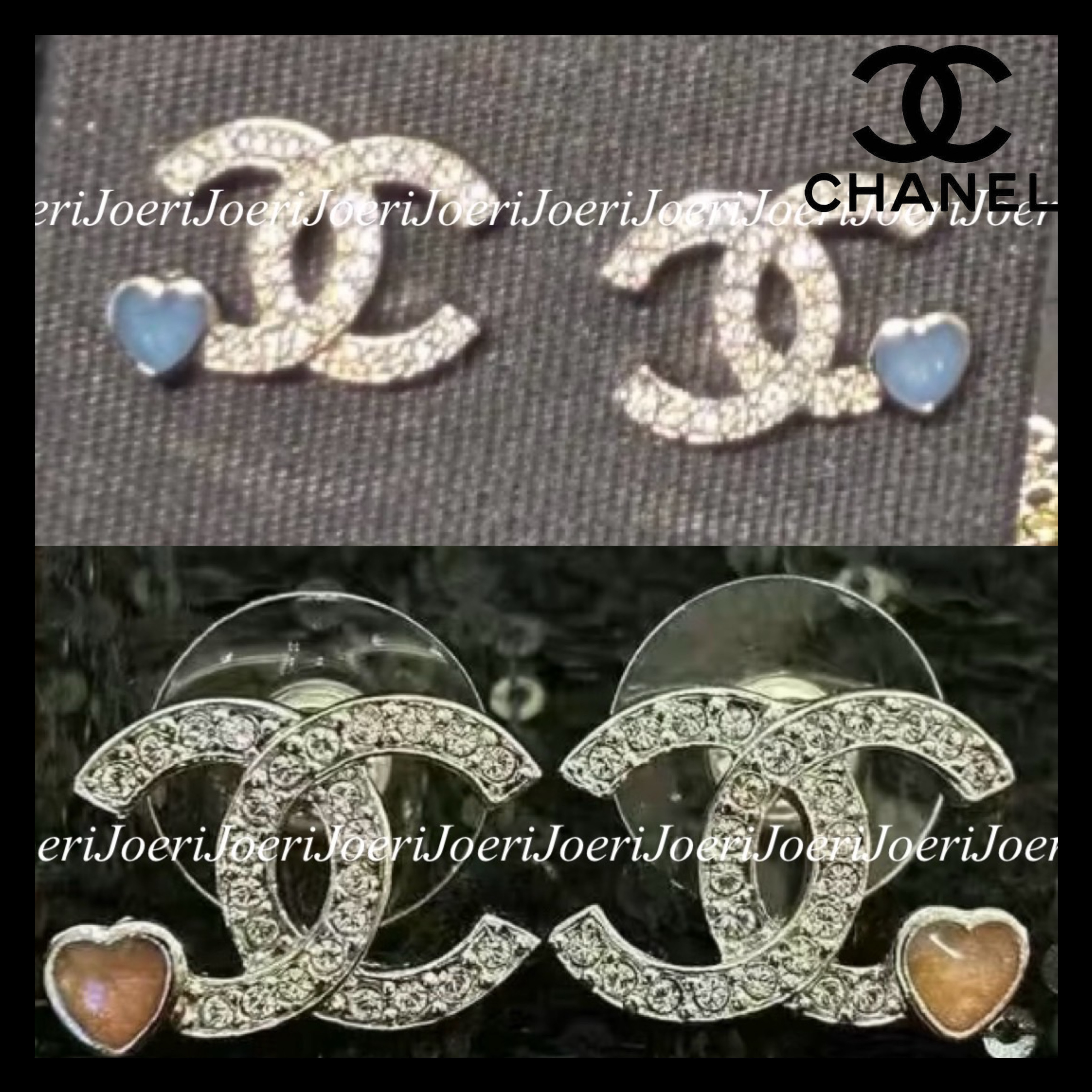 【ハートが可愛い♪】CHANEL CCマーク ピアス