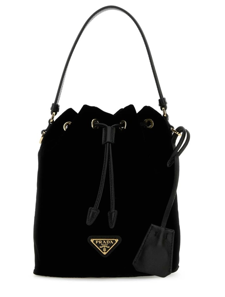 PRADA ロゴプレート リング ミニ トップハンドルバッグ