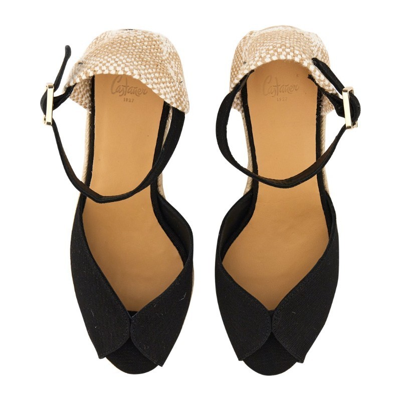 サンダル・ミュール Castaner SS25 SANDALO \"BIANCA\" (BIANCA 8ED 001 NEGRO)