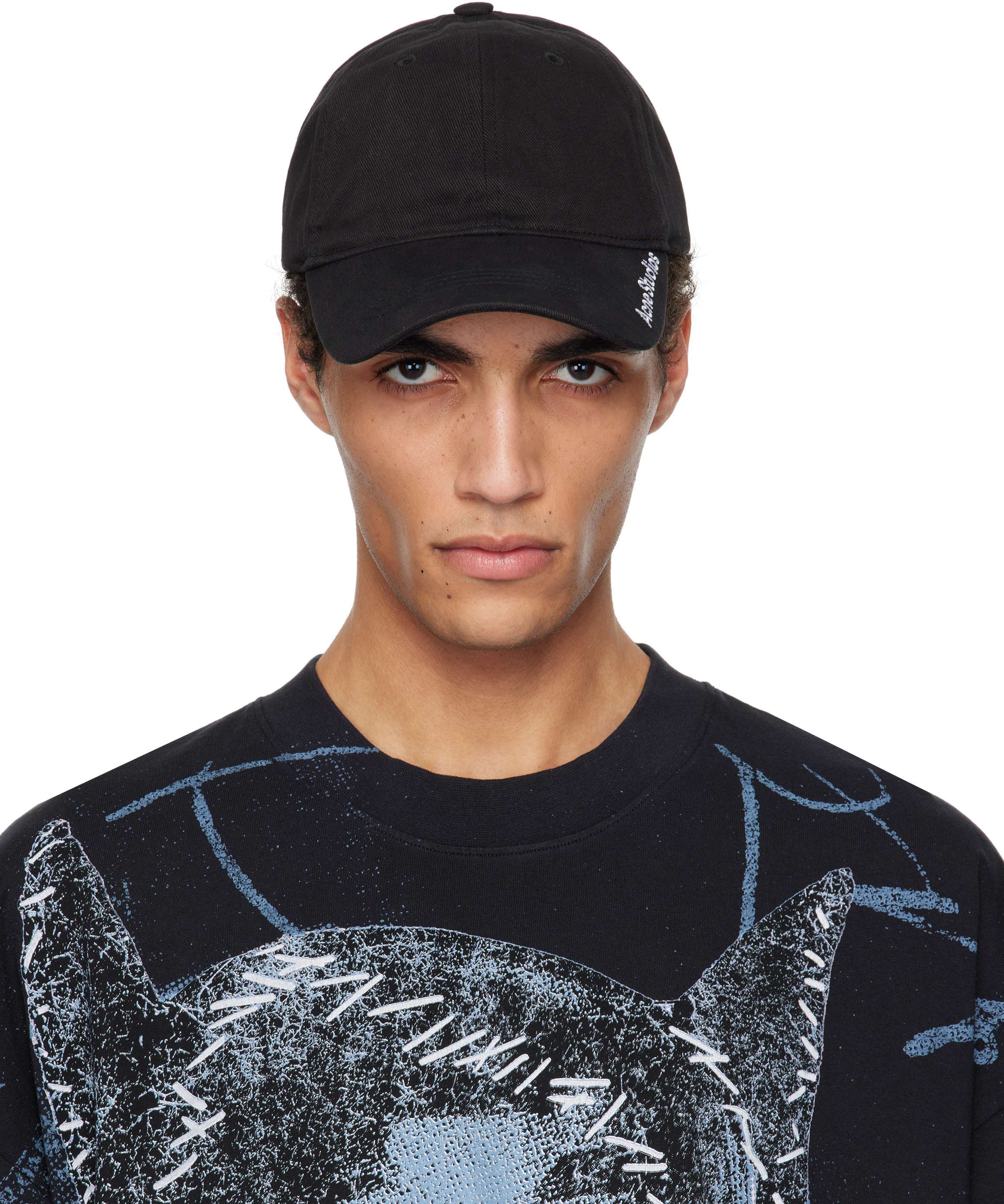 【関税込み】Acne Studios ブラック ツイル ロゴ キャップ