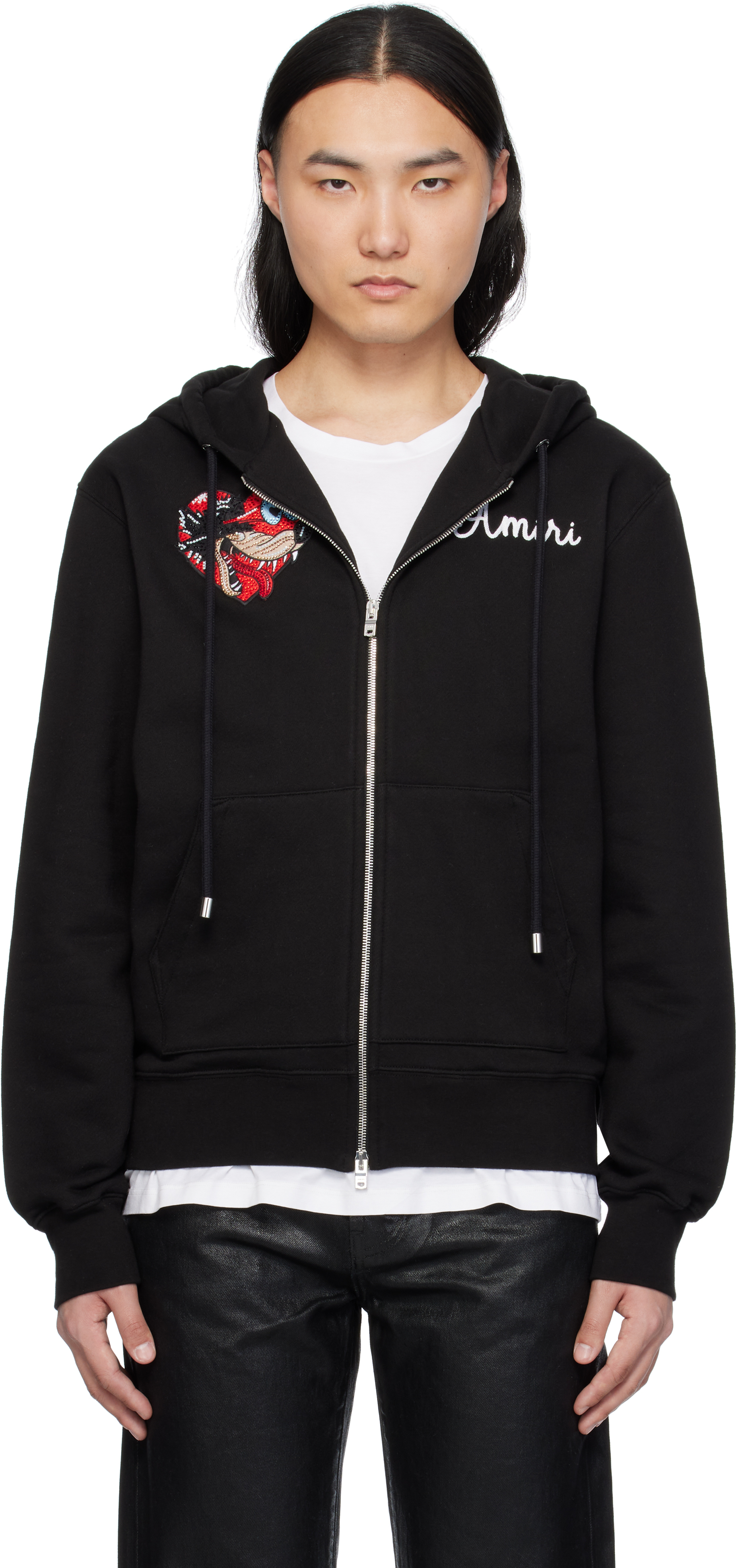 【関税込み】AMIRI ブラック 'Amiri' Jazz Wolf フーディ