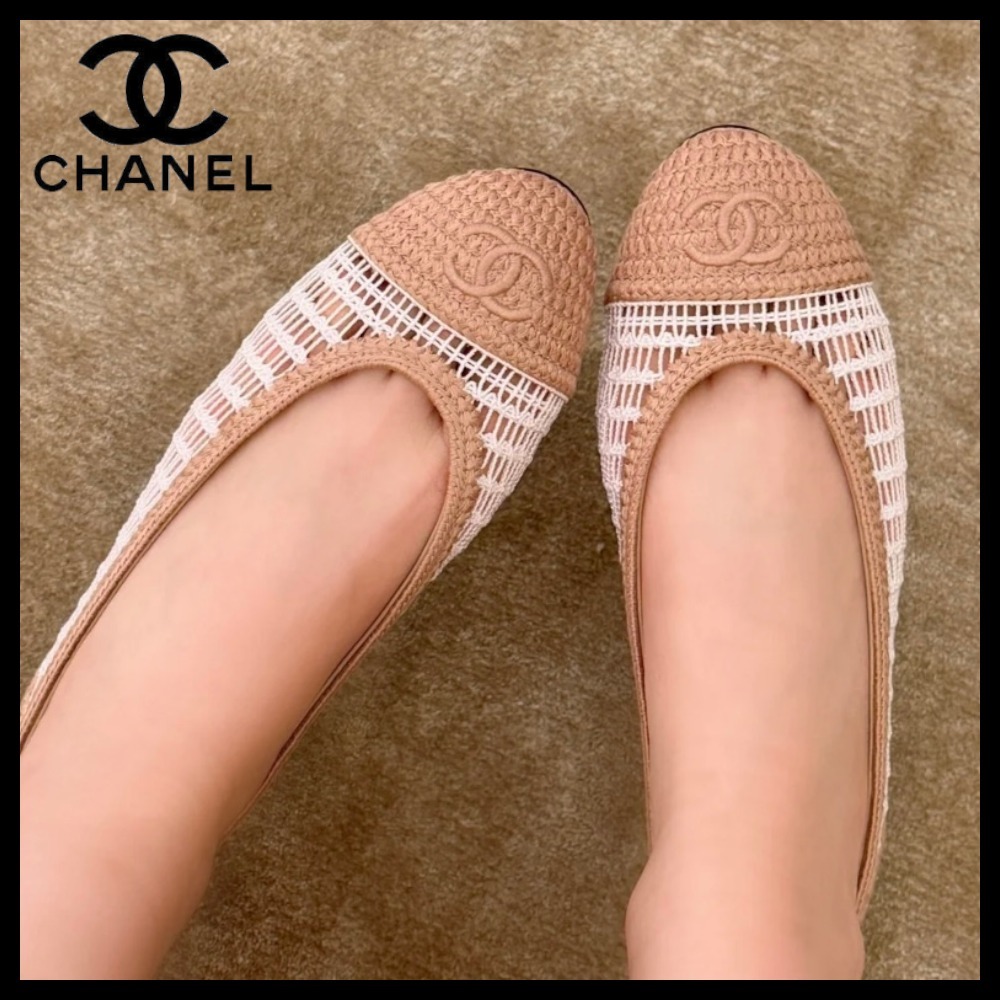 【ふんわり優しい印象に♪】CHANEL バレエシューズ
