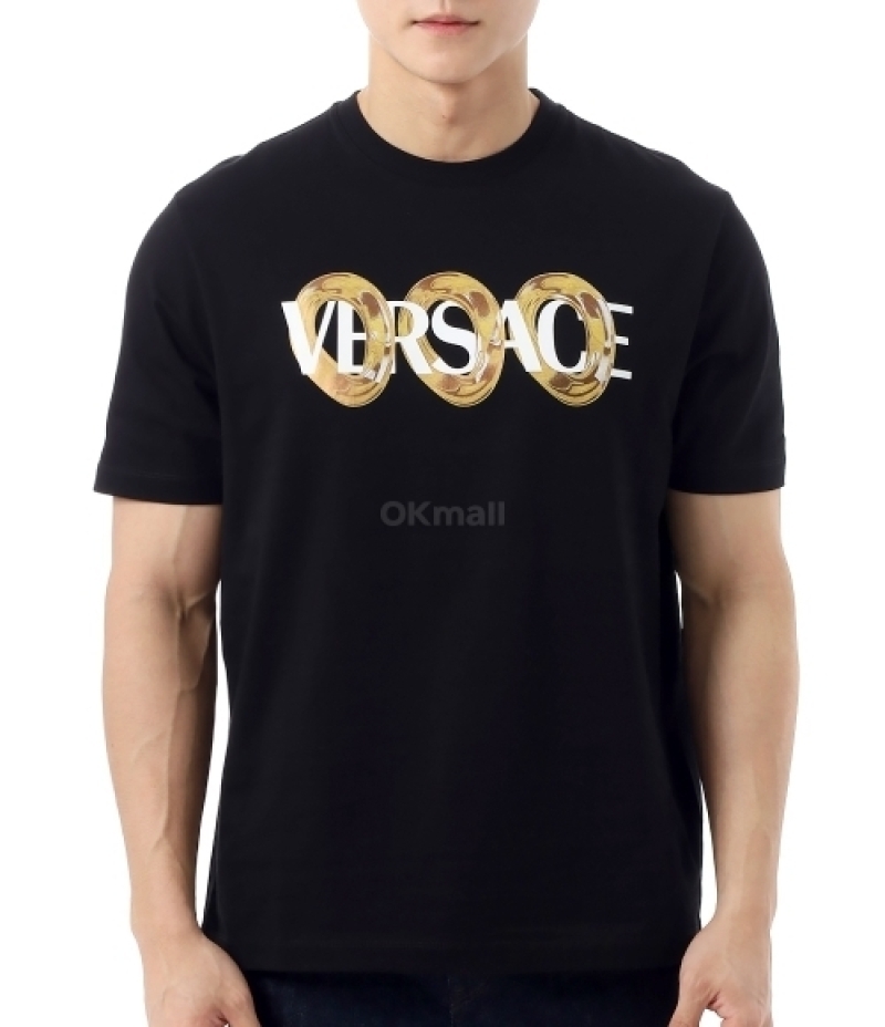 VERSACE｜ (Maxi Chain Logo T-Shirt (1013302 1A13401 2B51