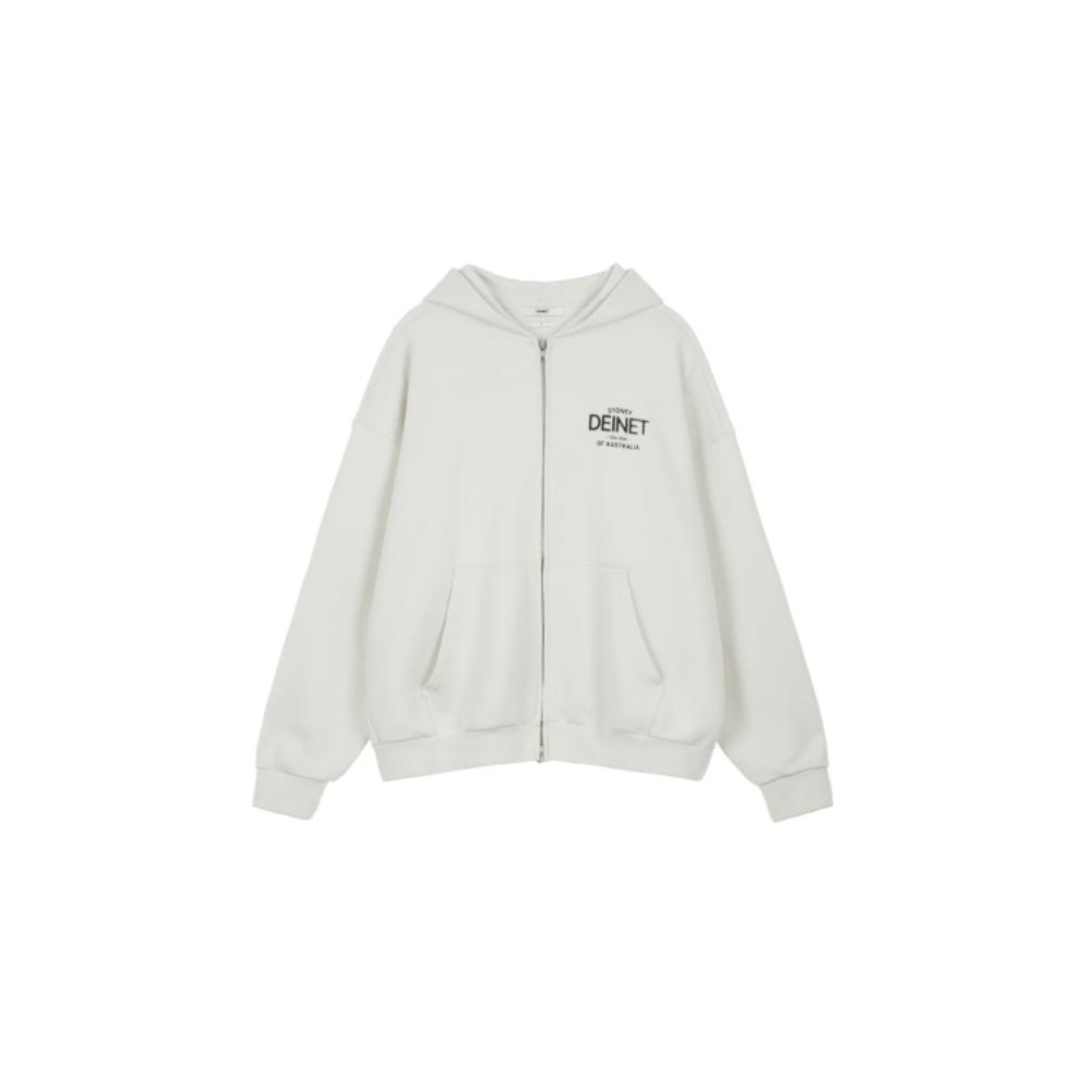 ◆DEINET◆ LOST IN SYDNEY ZIPUP HOODIE IN IVORY KDCCL4F9111