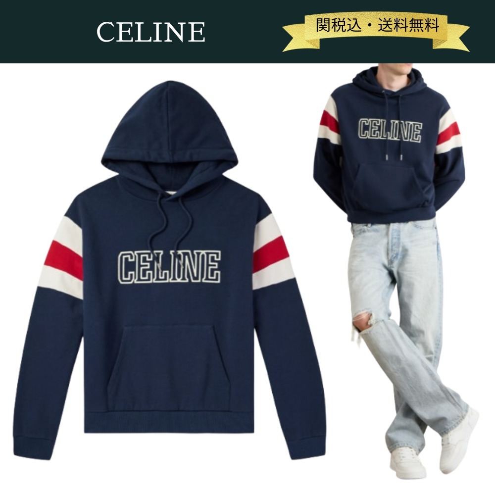 【関税・送料込】CELINE ルーズ フーディー フリース コットン