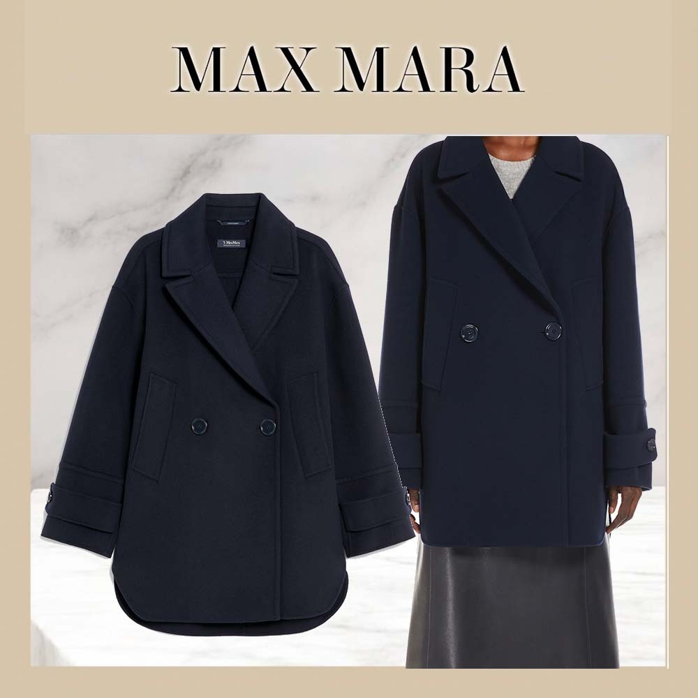 'S MAX MARA VANIA ウールドラップピーコート