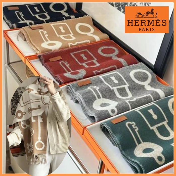 【新作！】HERMES カシミヤ100％ マフラー