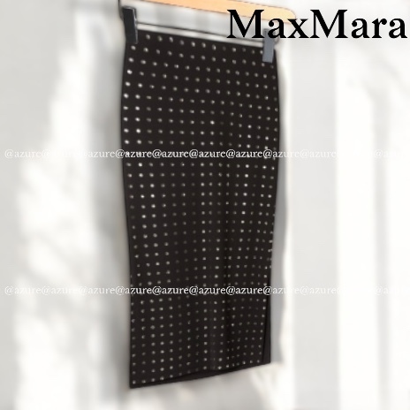 直営 SPORTMAXラインストーン スキューバジャージースカートNOME