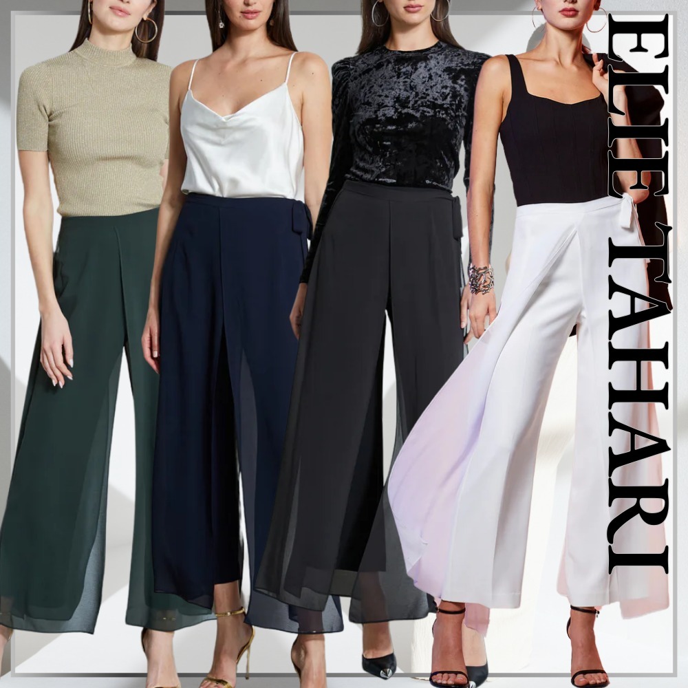 真美子夫人愛用ブランド【ELIE TAHARI】オーバーレイ パンツ