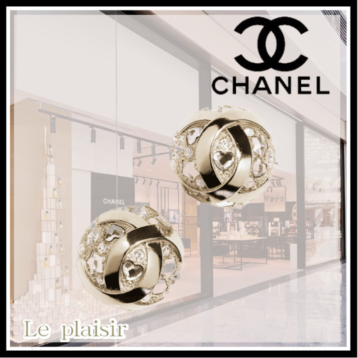 【上品で可愛い♡】シャネル CHANEL 25P ラウンドピアス 上品で可愛い♡】シャネル CHANEL 25P ラウンドピアス
