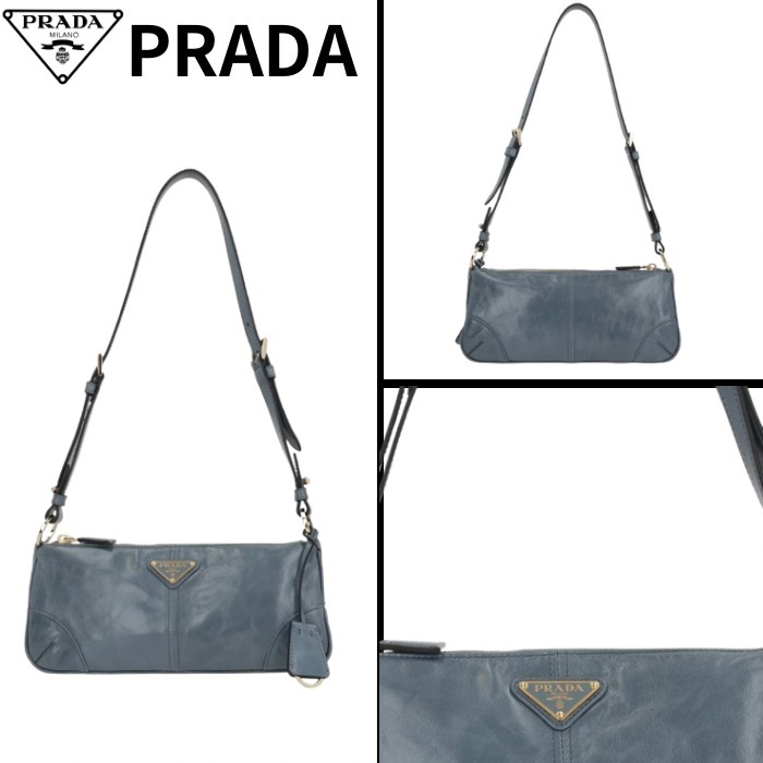 【PRADA】関税送料無料 MEDIUM SHOULDER BAG IN LEATHER
