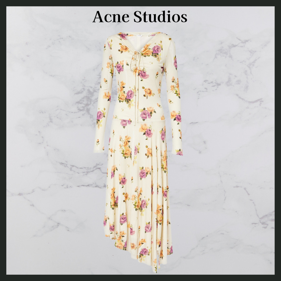 ★関税込★ Acne Studios フローラル アシンメトリー ドレス