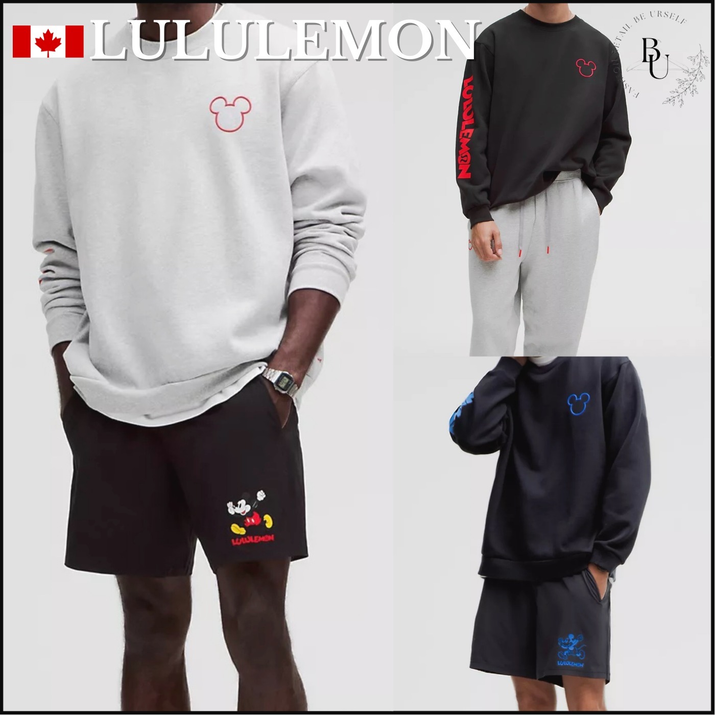 コラボ【Disney x lululemon】ミッキーロゴ Steady スウェット