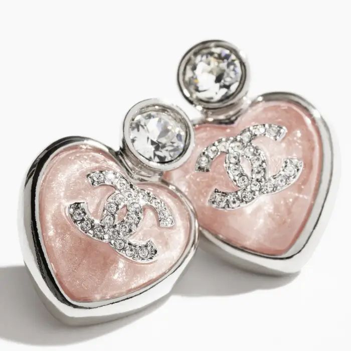 《25P★》CHANEL ピアス ココマーク ハート ロゴ ストラス