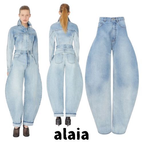 【ALAIA】スカイデニム製 ラウンドジーンズ
