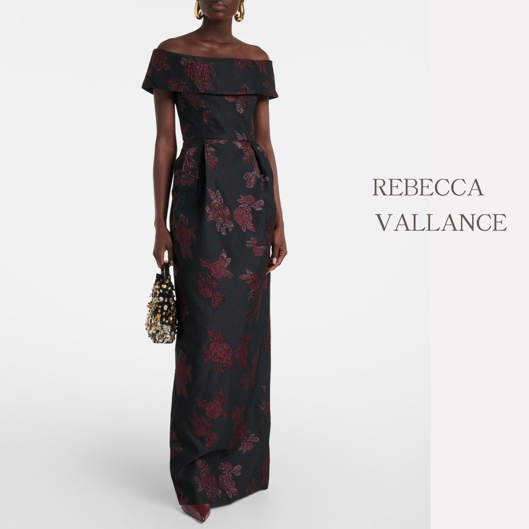 【REBECCA VALLANCE 】上品◎オフショルダー フローラル ガウン