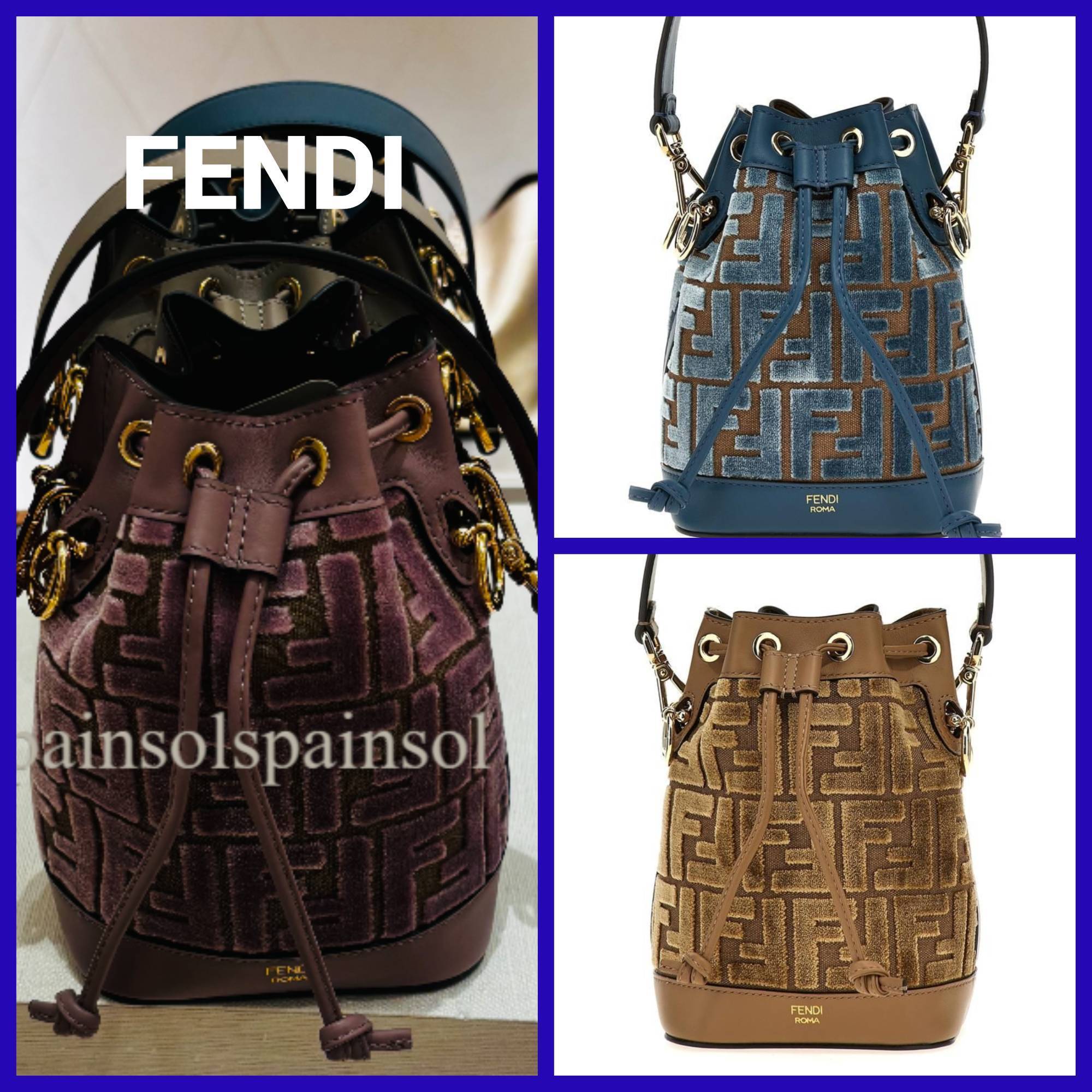 お洒落♪【FENDI】Mon Tresor FFベルベットミニバッグ
